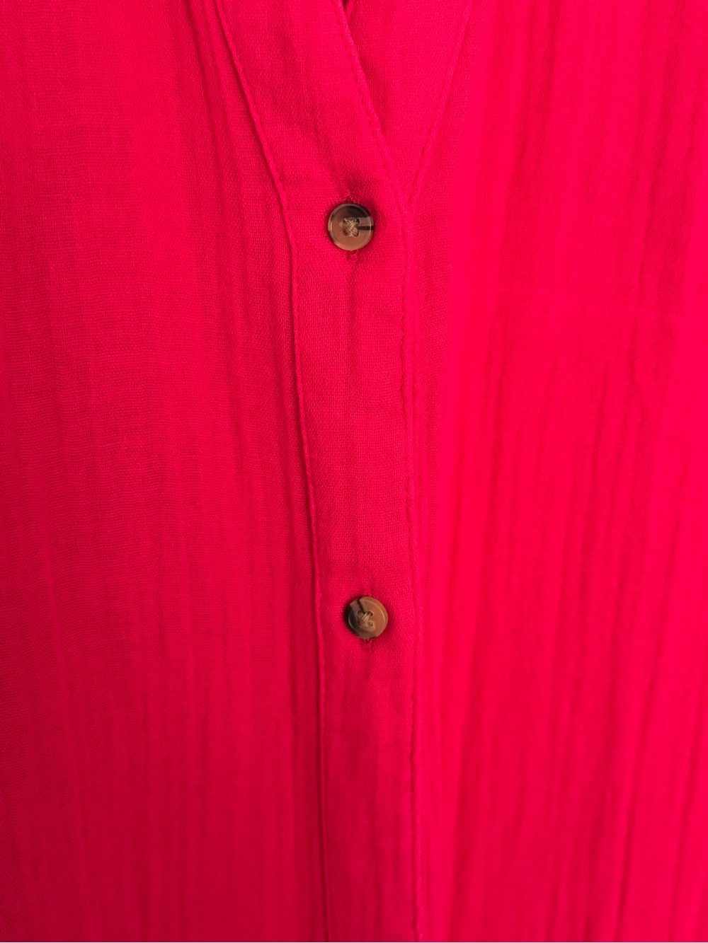 Old Navy Women's Button-Down Shirt - Bright Pink - Picture 6 of 10